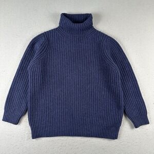Peruvian Connection Glenda Bailey Turtleneck Sweater Women's Large Blue Alpaca